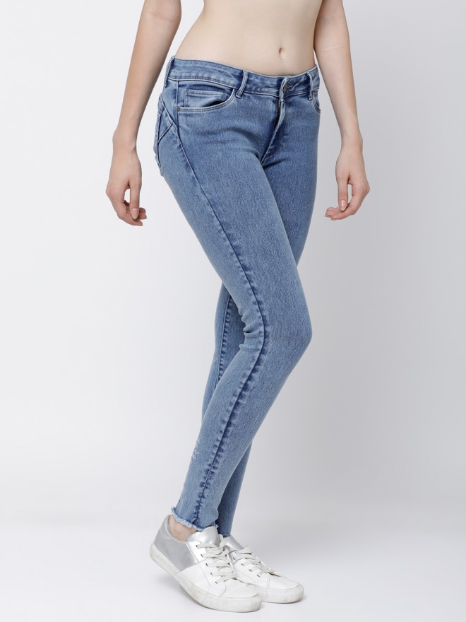 Buy Tokyo Talkies Blue Super Skinny Fit Stretchable Jeans for Women ...