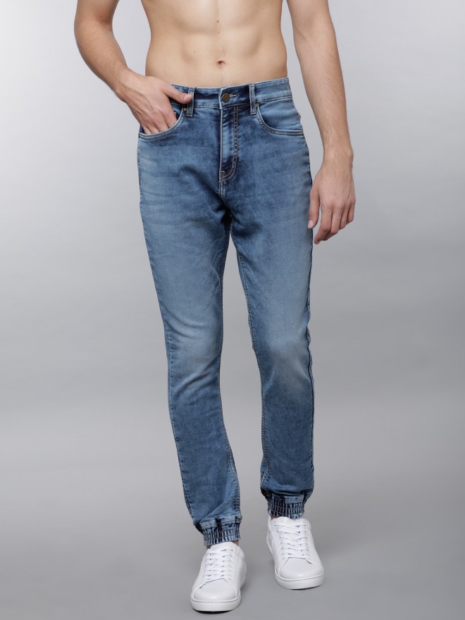 Buy Locomotive Blue Jogger Stretchable Jeans for Men Online at Rs