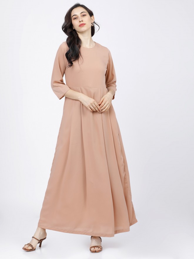 Nude colour clearance maxi dress