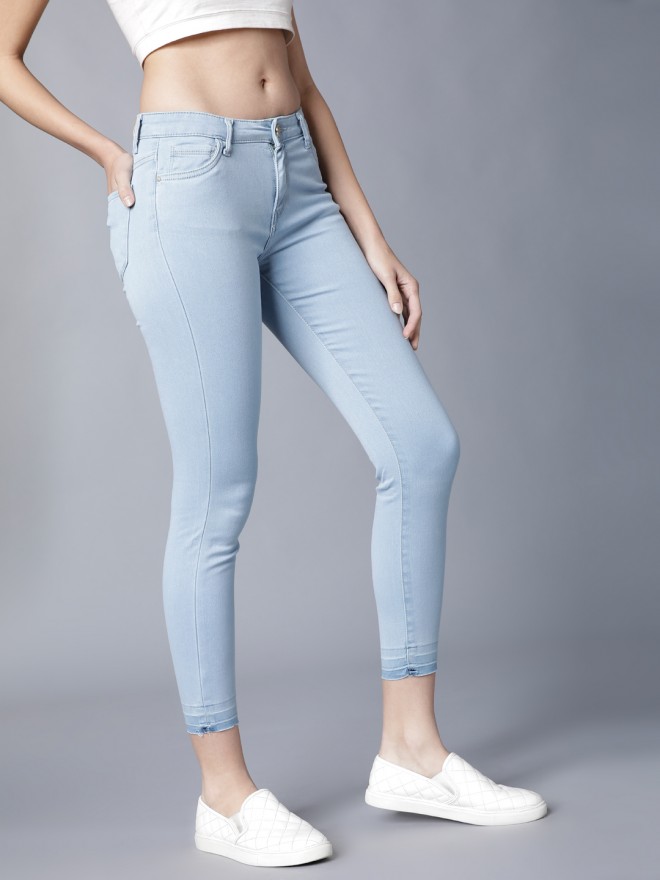 Buy Tokyo Talkies Blue Super Skinny Fit Non Stretchable Jeans For Women Online At Rs Ketch