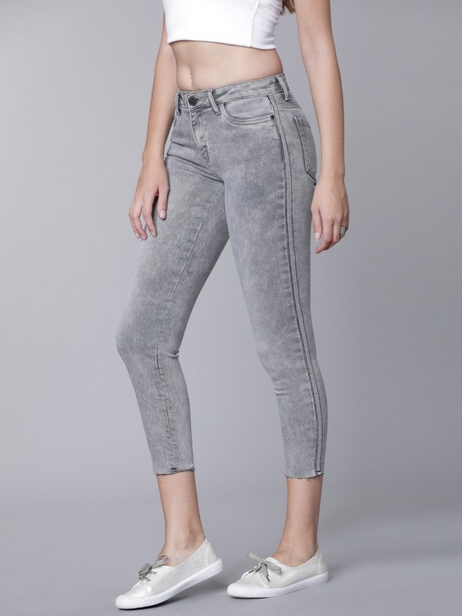 Buy Tokyo Talkies Grey Super Skinny Fit Stretchable Jeans for Women ...