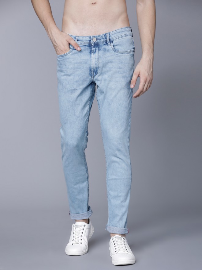 Buy Locomotive Blue Slim Fit Stretchable Jeans for Men Online at Rs.739 ...