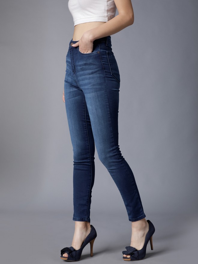 Buy Tokyo Talkies Blue Super Skinny Fit Stretchable Jeans for