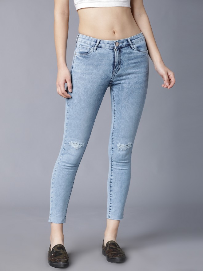 Buy Tokyo Talkies Blue Super Skinny Fit Stretchable Jeans for Women ...