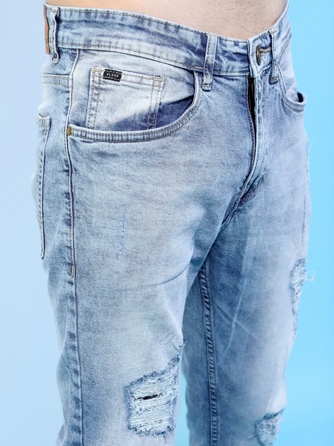 highlander tapered fit men blue jeans