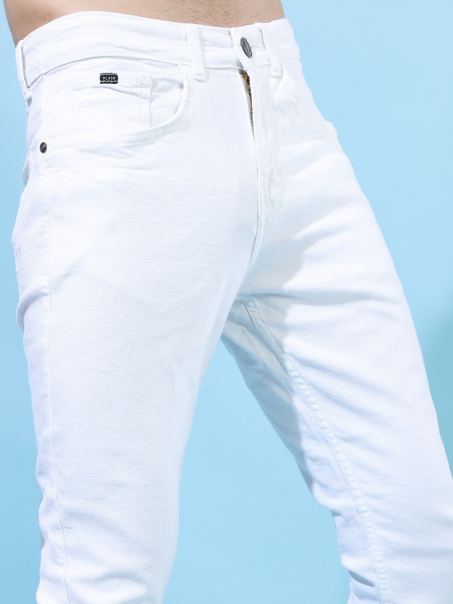 Buy Highlander White Tapered Fit Jeans for Men Online at Best Price - Ketch