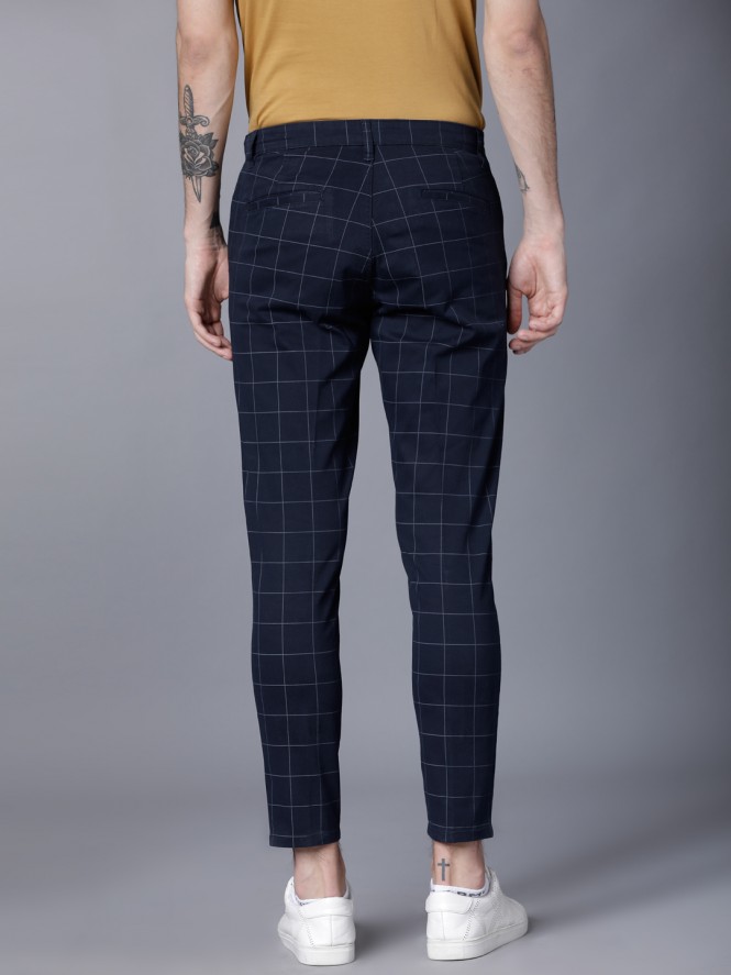 Checked trousers Skinny Fit  BlackWhite checked  Men  HM IN