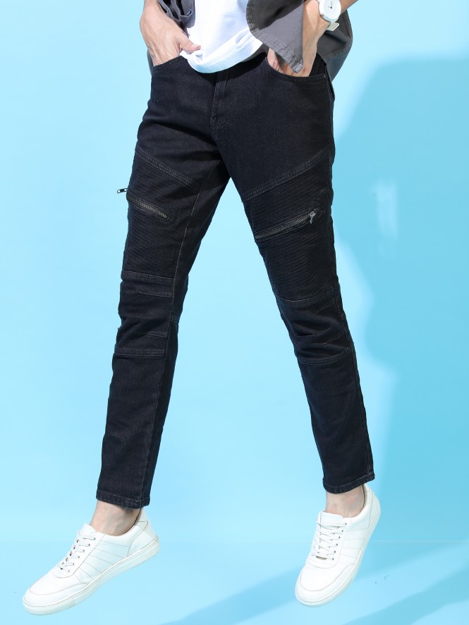 Buy Locomotive Black Tapered Fit Stretchable Jeans for Men Online at Rs ...