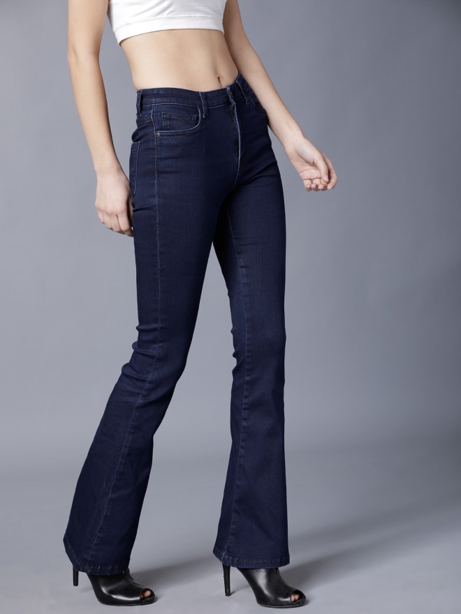 Buy Tokyo Talkies Grey Bootcut Stretchable Jeans for Women Online