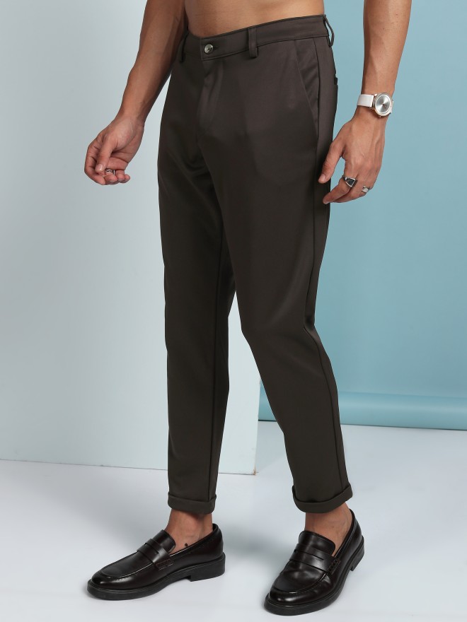 Highlander Men Brown Regular Fit Solid Chinos