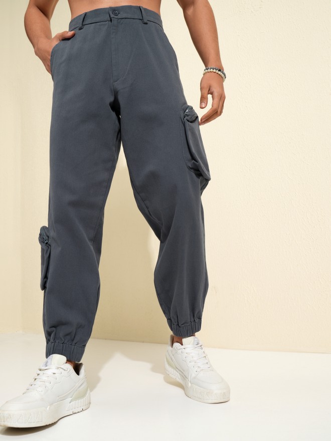 Highlander Men Blue Carpenter Fit Solid Joggers