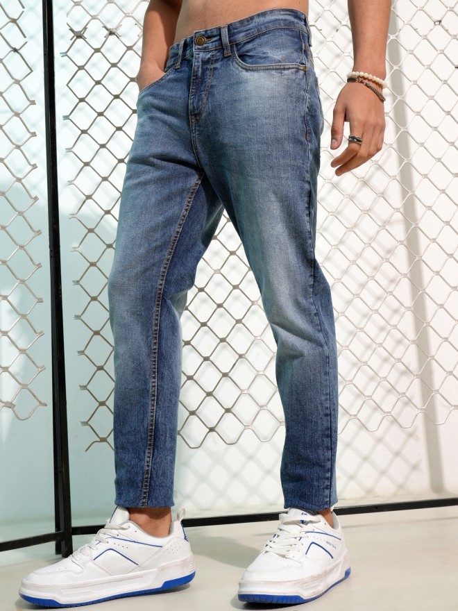 Buy Highlander Blue Tapered Fit Stretchable Jeans for Men Online at Rs ...