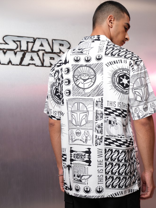 Star Wars By Highlander Men Multicolour Star Wars Printed Relaxed Fit Casual Shirt